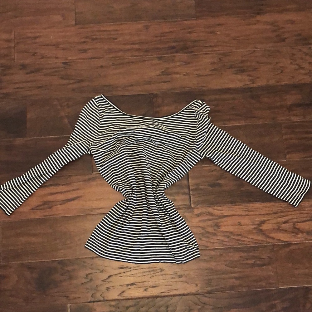 NWT J.Crew striped 3/4 sleeve top size XS